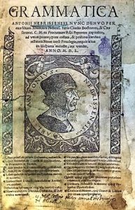 First grammar book for an European language - Spanish, 1492