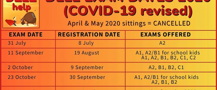 Revised 2020 DELE exam dates Revised 2020 DELE exam dates